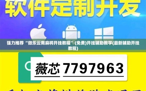 强力推荐“微乐云南麻将开挂教程”(免费)开挂辅助教学(最新辅助开挂教程)