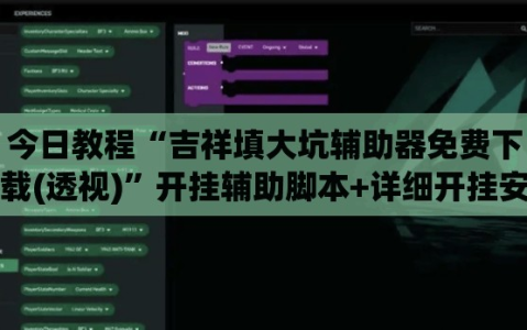 今日教程“吉祥填大坑辅助器免费下载(透视)”开挂辅助脚本+详细开挂安装教程