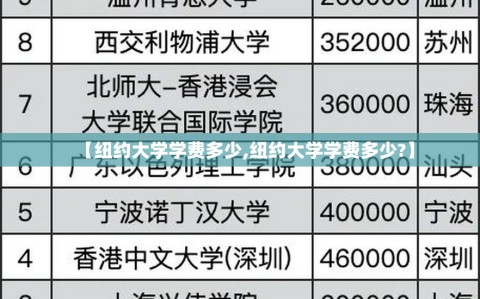 【纽约大学学费多少,纽约大学学费多少?】