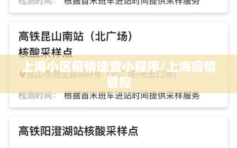 上海小区疫情速查小程序/上海疫情管控