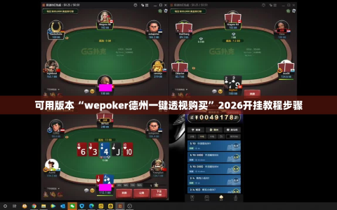 可用版本“wepoker德州一键透视购买”2026开挂教程步骤