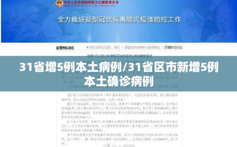 31省增5例本土病例/31省区市新增5例本土确诊病例
