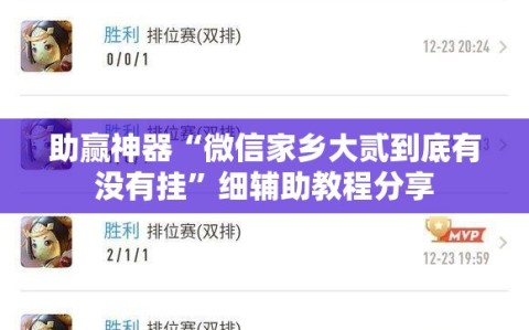 助赢神器“微信家乡大贰到底有没有挂”细辅助教程分享