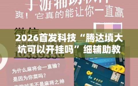 2026首发科技“腾达填大坑可以开挂吗”细辅助教程分享