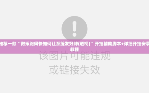 推荐一款“微乐跑得快如何让系统发好牌(透视)”开挂辅助脚本+详细开挂安装教程