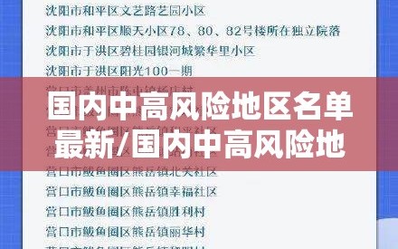国内中高风险地区名单最新/国内中高风险地区名单最新查询
