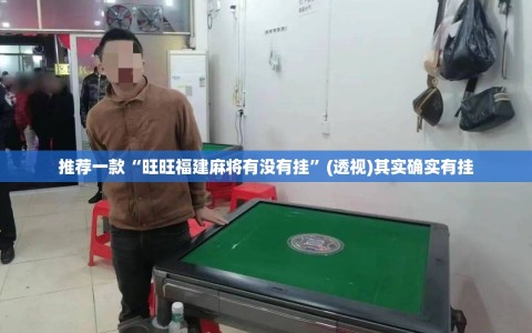 推荐一款“旺旺福建麻将有没有挂”(透视)其实确实有挂