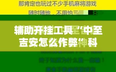辅助开挂工具“中至吉安怎么作弊”科技辅助神器手机版