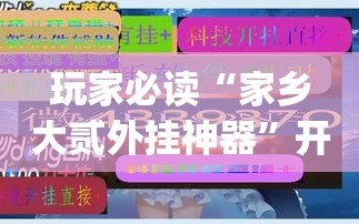 玩家必读“家乡大贰外挂神器”开挂(透视)辅助教程