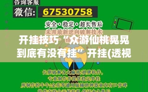 开挂技巧“众游仙桃晃晃到底有没有挂”开挂(透视)辅助教程