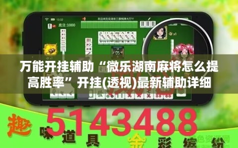 万能开挂辅助“微乐湖南麻将怎么提高胜率”开挂(透视)最新辅助详细