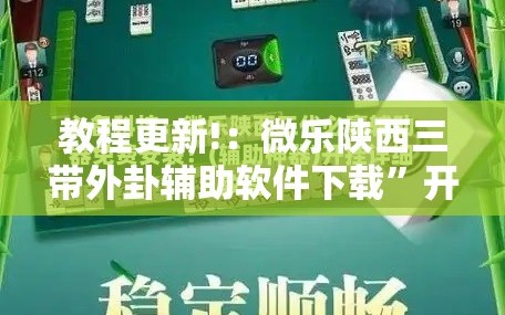 教程更新!：微乐陕西三带外卦辅助软件下载”开挂辅助脚本+详细开挂安装教程
