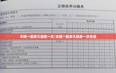 车辆一般多久保养一次/车辆一般多久保养一次合适
