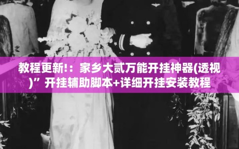 教程更新!：家乡大贰万能开挂神器(透视)”开挂辅助脚本+详细开挂安装教程