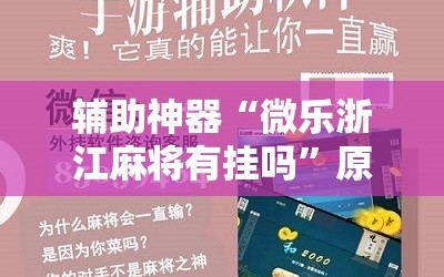 辅助神器“微乐浙江麻将有挂吗”原来可以开挂