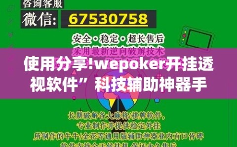 使用分享!wepoker开挂透视软件”科技辅助神器手机版