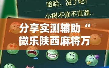 分享实测辅助“微乐陕西麻将万能挂”细辅助教程分享