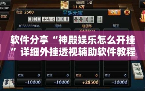 软件分享“神殿娱乐怎么开挂”详细外挂透视辅助软件教程