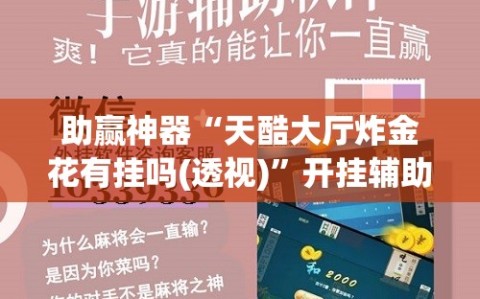 助赢神器“天酷大厅炸金花有挂吗(透视)”开挂辅助脚本+详细开挂安装教程