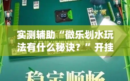 实测辅助“微乐划水玩法有什么秘诀？”开挂(透视)最新辅助详细