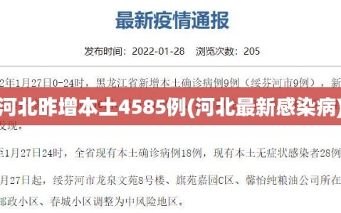 河北昨增本土4585例(河北最新感染病)