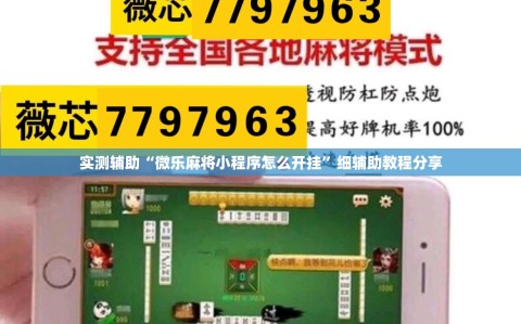 实测辅助“微乐麻将小程序怎么开挂”细辅助教程分享