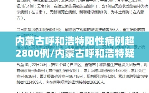 内蒙古呼和浩特阳性病例超2800例/内蒙古呼和浩特疑似病例
