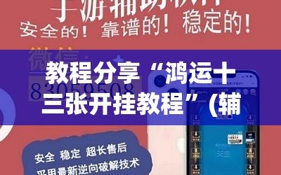教程分享“鸿运十三张开挂教程”(辅助神器)开挂详细教程