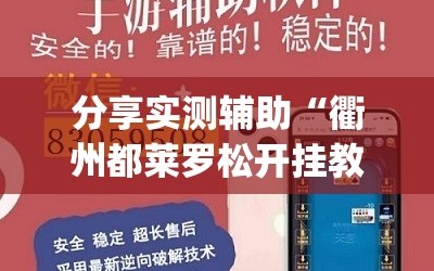 分享实测辅助“衢州都莱罗松开挂教程(透视)”开挂辅助脚本+详细开挂安装教程