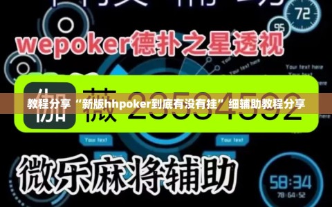教程分享“新版hhpoker到底有没有挂”细辅助教程分享
