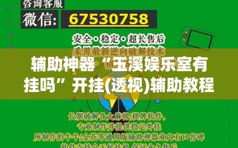 辅助神器“玉溪娱乐室有挂吗”开挂(透视)辅助教程
