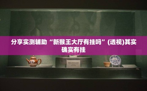 分享实测辅助“新猴王大厅有挂吗”(透视)其实确实有挂