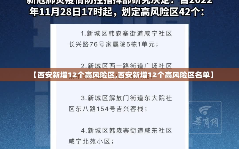 【西安新增12个高风险区,西安新增12个高风险区名单】