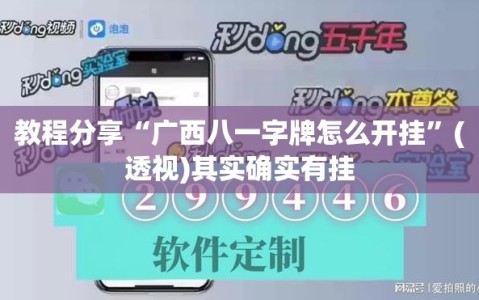 教程分享“广西八一字牌怎么开挂”(透视)其实确实有挂