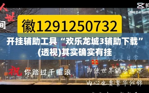 开挂辅助工具“欢乐龙城3辅助下载”(透视)其实确实有挂