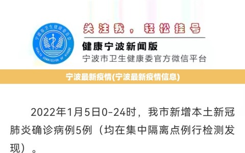 宁波最新疫情(宁波最新疫情信息)