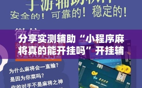 分享实测辅助“小程序麻将真的能开挂吗”开挂辅助脚本+详细开挂安装教程