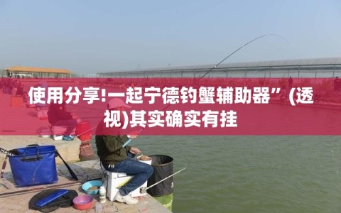 使用分享!一起宁德钓蟹辅助器”(透视)其实确实有挂