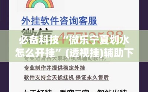必备科技“微乐宁夏划水怎么开挂”(透视挂)辅助下载教程