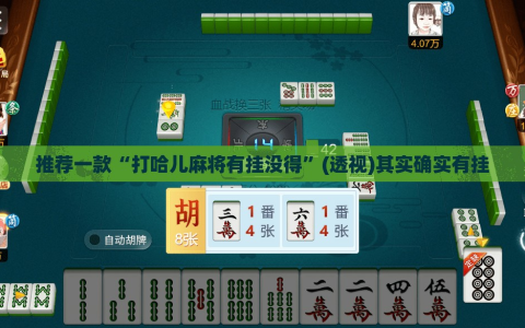 推荐一款“打哈儿麻将有挂没得”(透视)其实确实有挂