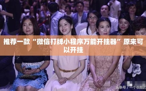 推荐一款“微信打牌小程序万能开挂器”原来可以开挂