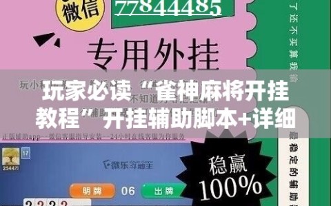玩家必读“雀神麻将开挂教程”开挂辅助脚本+详细开挂安装教程