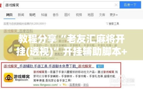 教程分享“老友汇麻将开挂(透视)”开挂辅助脚本+详细开挂安装教程