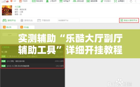 实测辅助“乐酷大厅副厅辅助工具”详细开挂教程