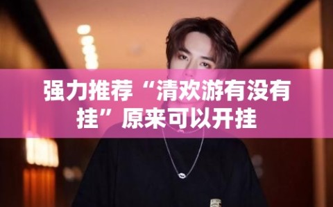 强力推荐“清欢游有没有挂”原来可以开挂