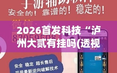 2026首发科技“泸州大贰有挂吗(透视)”开挂辅助脚本+详细开挂安装教程