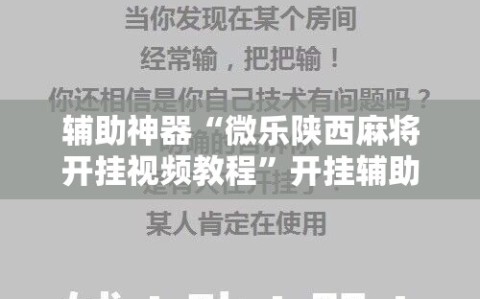 辅助神器“微乐陕西麻将开挂视频教程”开挂辅助脚本+详细开挂安装教程