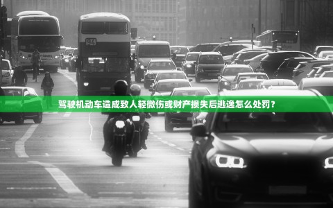 驾驶机动车造成致人轻微伤或财产损失后逃逸怎么处罚？
