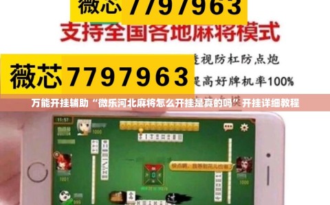 万能开挂辅助“微乐河北麻将怎么开挂是真的吗”开挂详细教程