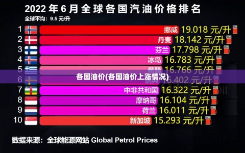 各国油价(各国油价上涨情况)